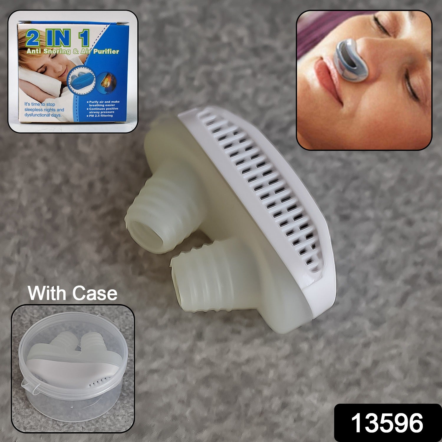 2 In 1 Anti Snoring And Air Purifier Nose Clip Anti Snoring Device (1 Pc  With Plastic Case) 2 In 1 Anti Snoring And Air Purifier Nose Clip Anti Snoring Device (1 Pc  With Plastic Case)